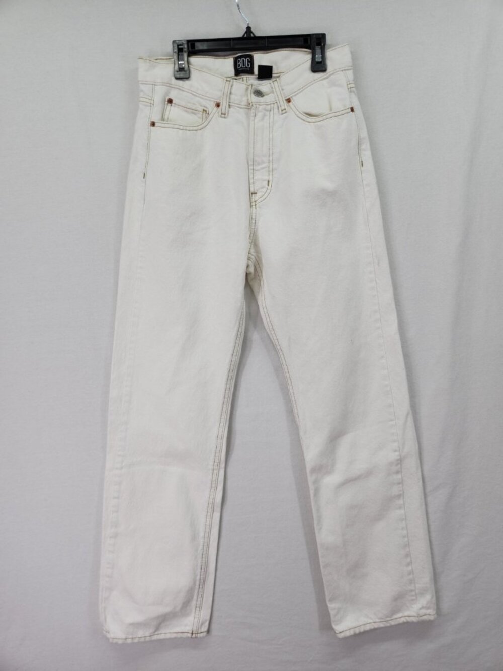 BDG Urban Outfitters Cowboy Jean Womens Size 27x28 White High Rise Straight Leg